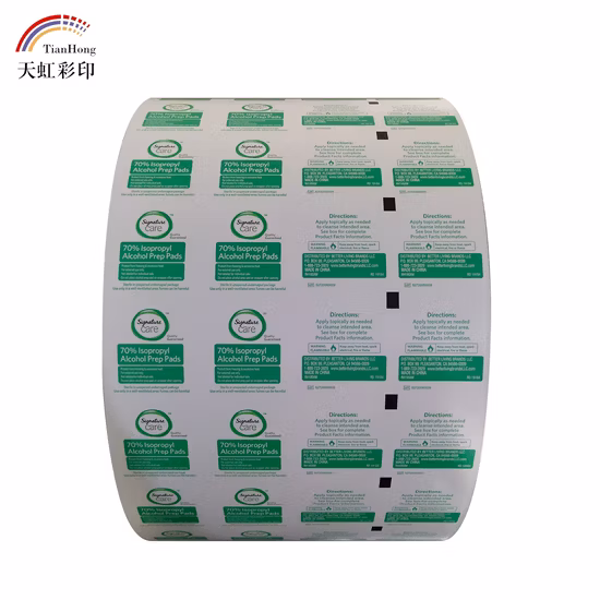 Спиртовая прокладка для использования в больницах для рулона алюминиевой бумаги
